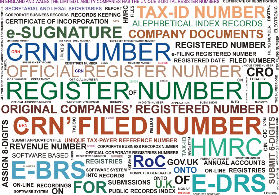 Your company registration number (CRN) is an exclusive integer of your limited company, you canto find it on your certificate of incorporation․ A company registrations number is used for to identify of a company to verify that they are registered with on to Registrar’s on Companies public records․