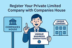 Image illustrating the process of registering a private limited company with Companies House. Visual guide on how to register your private limited company with Companies House.