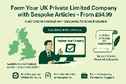 Image depicting a UK private limited company emblem, incorporating a sleek design and the phrase Private Limited Company. To form a company with bespoke articles, you can select a formation service that allows you to provide your own custom Articles of Association, or use щгк service that includes bespoke articles in their formation package. Image depicting a UK private limited company emblem, incorporating a sleek design and the phrase Private Limited Company. To form a company with bespoke articles, you can select a formation service that allows you to provide your own custom Articles of Association, or use щгк service that includes bespoke articles in their formation package.