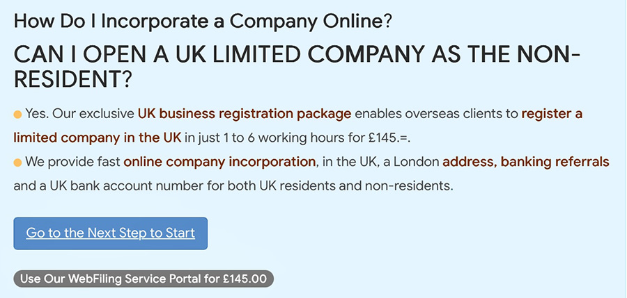 Visual guide on steps to incorporate a company onlihne, featuring icons and text for clarity and ease of understanding. Infographic illustrating the process of online company incorporation, with clear steps and visual elements for guidance.