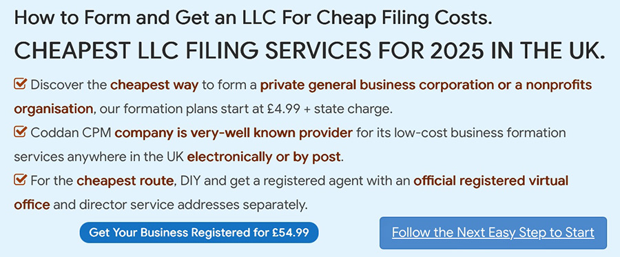 Visual representation of affordable LLC filing services in the UK for 2025, emphasizing cost-effective solutions. Graphic illustrating the lowest-priced LLC filing services in the UK for 2025, focusing on budget-friendly choices.